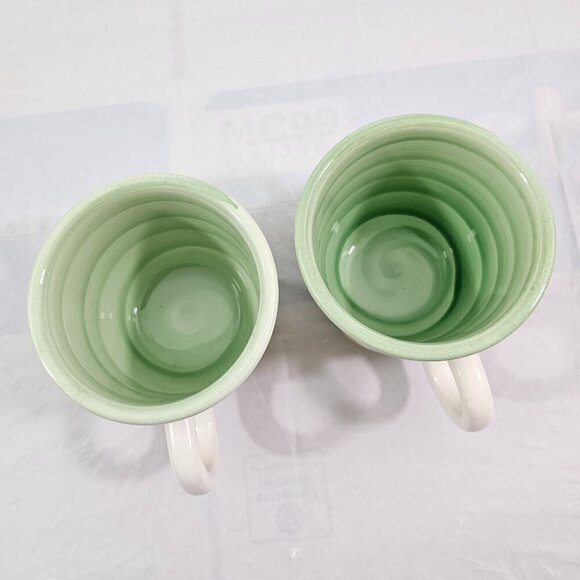 Pier 1 Italy Hand Painted 14 Oz Earthenware Coffee Tea Mugs Cups – Set of 2 - Picture 11 of 16